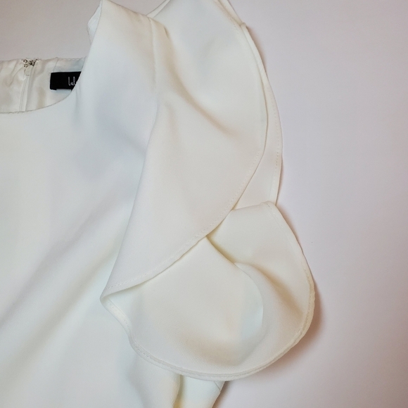 Lulus Dinah White One Shoulder Dress Sz M - Picture 12 of 17